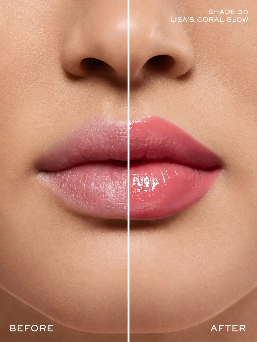 Lancome Lisa's Coral Glow Plumping Lip Butter Tinted Balm- Cool Tone Coral Pink